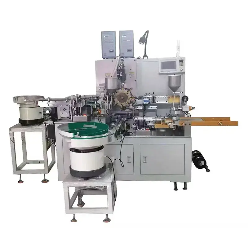 Safety capacitor glue machine